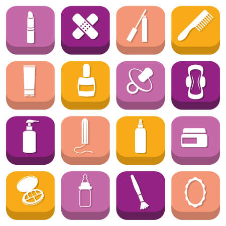 drugstore iconsのイラスト素材