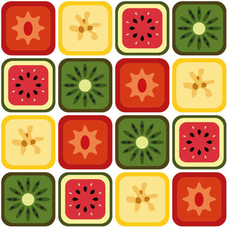 seamless fruits patternのイラスト素材