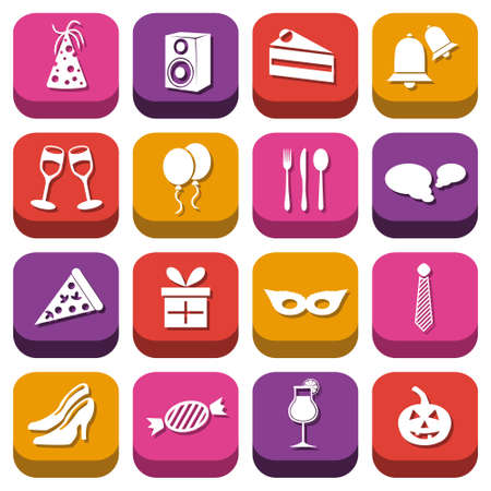 party iconsのイラスト素材