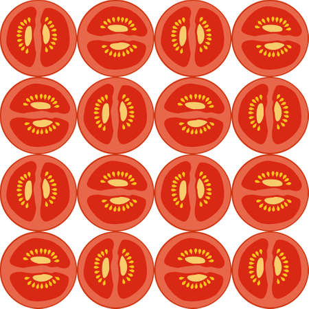 seamless tomato patternのイラスト素材