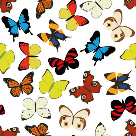 butterfly seamless patternのイラスト素材