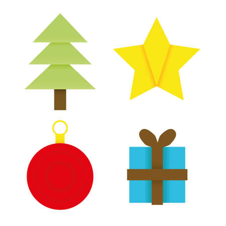 christmas objectsのイラスト素材