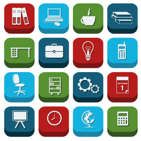 office iconsのイラスト素材