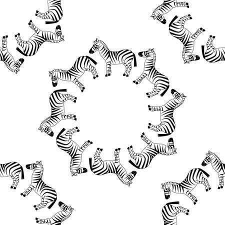 seamless zebra patternのイラスト素材