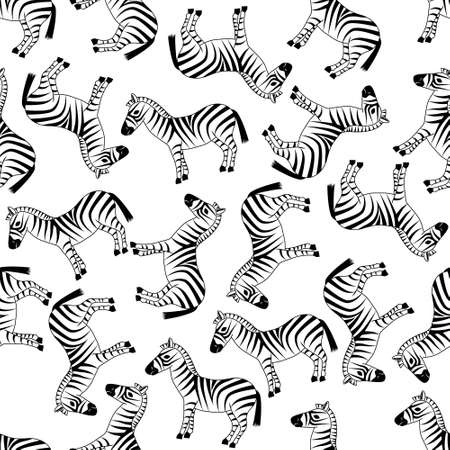 seamless zebra patternのイラスト素材