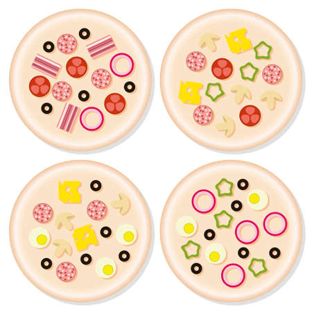 pizza collectionのイラスト素材