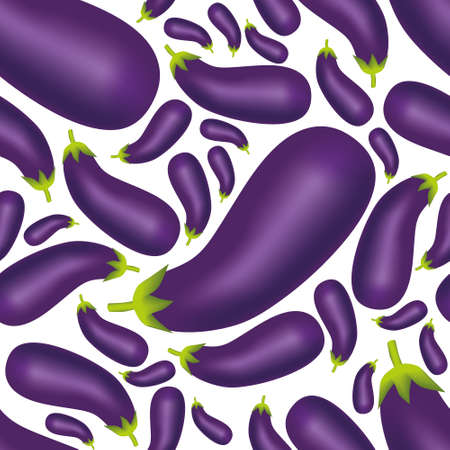 seamless eggplant patternのイラスト素材