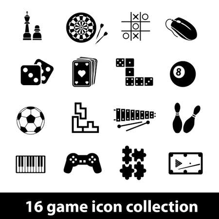 16 game icon collectionのイラスト素材