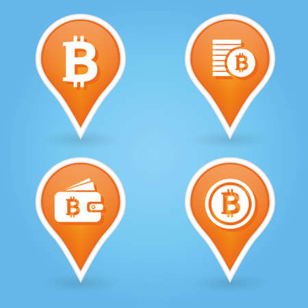 bitcoin pointersのイラスト素材