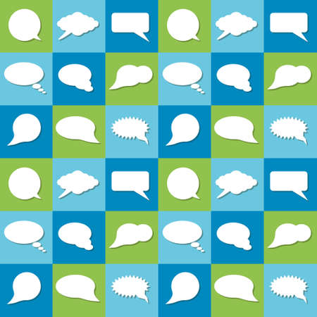 communication bubbles seamless patternのイラスト素材