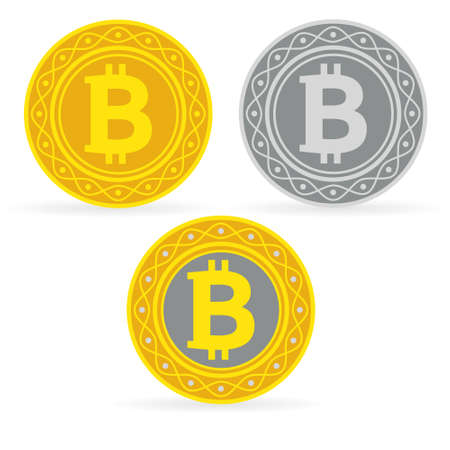 bitcoin coinsのイラスト素材