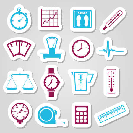 measuring stickersのイラスト素材