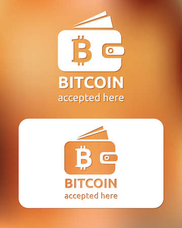bitcoin acceptedのイラスト素材