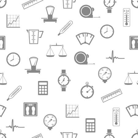 measuring seamless patternのイラスト素材