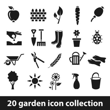 20 garden icon collectionのイラスト素材