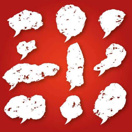 torn communication bubblesのイラスト素材