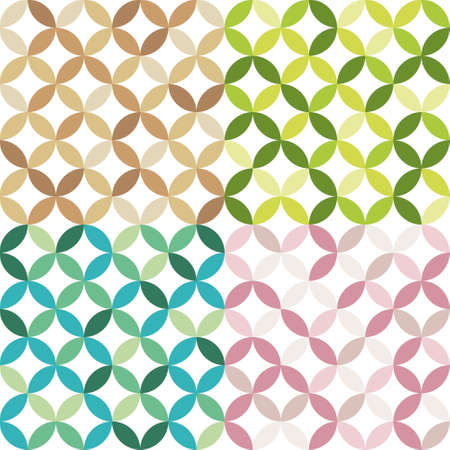 four abstract seamless patternsのイラスト素材
