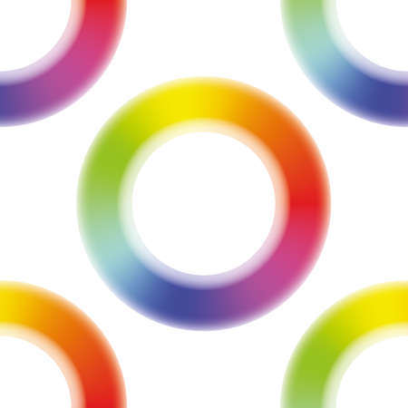 colorful circle seamless patternのイラスト素材
