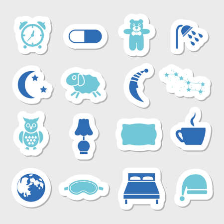 sleep stickersのイラスト素材