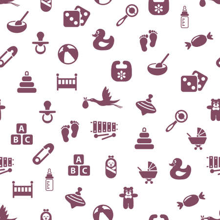 baby seamless patternのイラスト素材