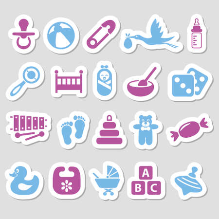 baby stickersのイラスト素材