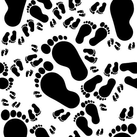 baby foot seamless patternのイラスト素材