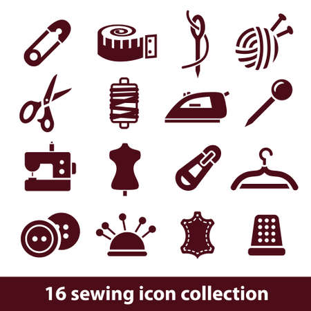 sewing iconsのイラスト素材