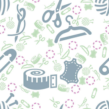 sewing seamless patternのイラスト素材