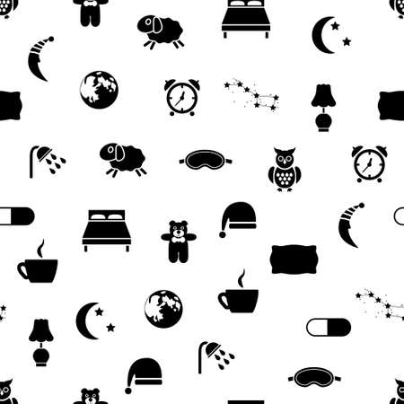 sleep seamless patternのイラスト素材