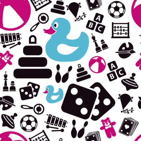 toys seamless patternのイラスト素材
