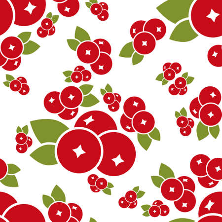 cranberry seamless patternのイラスト素材