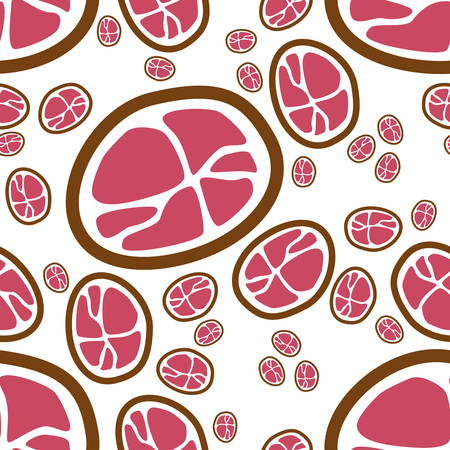 smoked meat seamless patternのイラスト素材