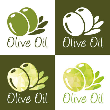 olive oil iconsのイラスト素材