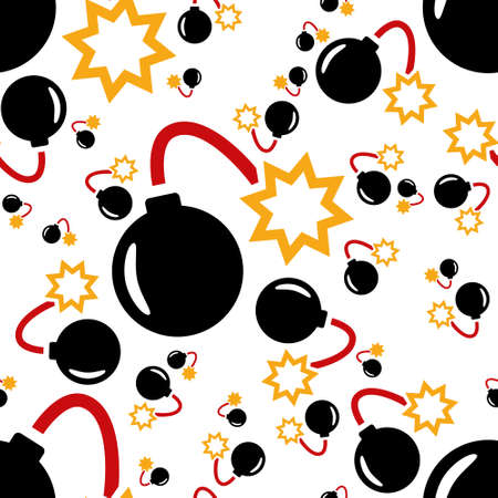 bomb seamless patternのイラスト素材