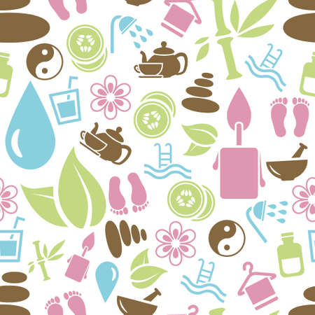 spa seamless patternのイラスト素材