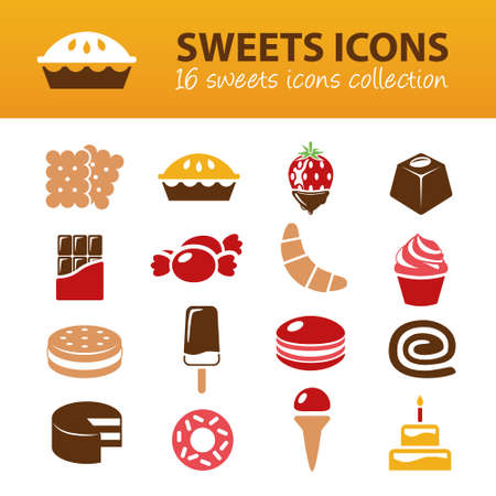 sweets iconsのイラスト素材