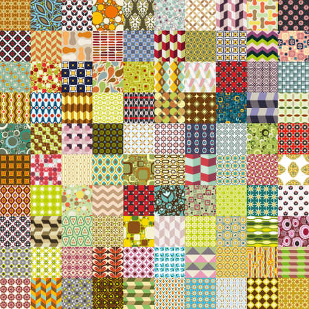 hundred seamless patternsのイラスト素材