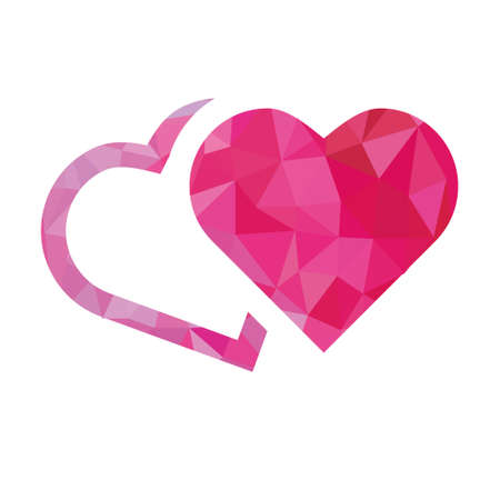 pink heartsのイラスト素材