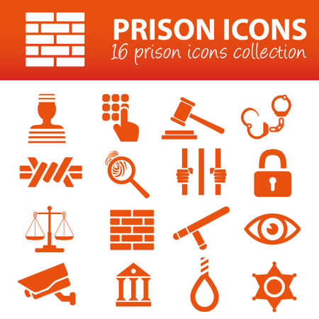 prison iconsのイラスト素材