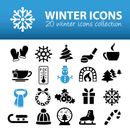 winter iconsのイラスト素材