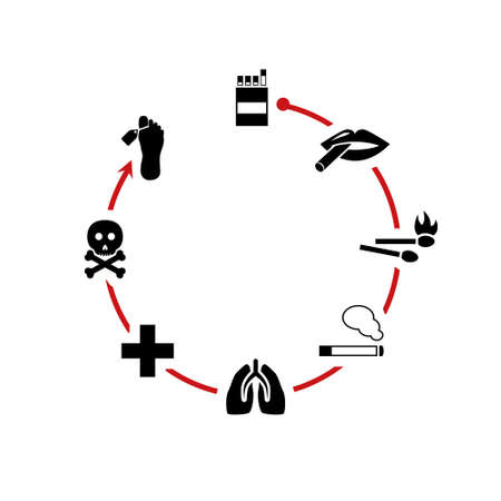 smoking circleのイラスト素材