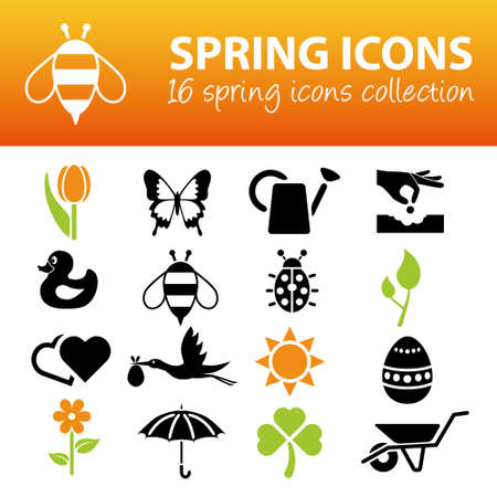 spring iconsのイラスト素材