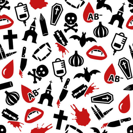 vampire seamless patternのイラスト素材