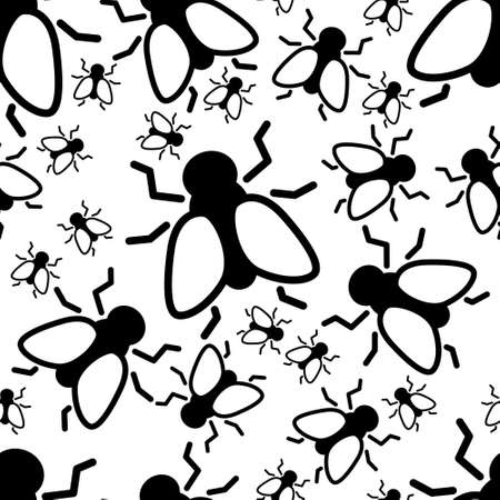 fly seamless patternのイラスト素材