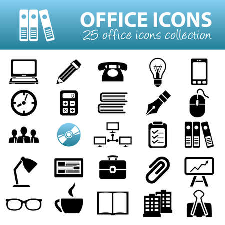office iconsのイラスト素材