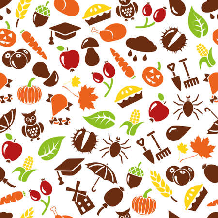 autumn seamless patternのイラスト素材