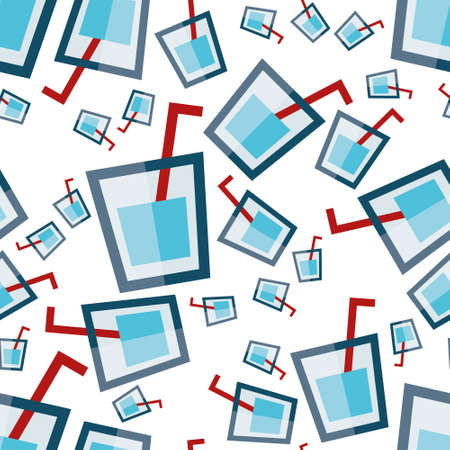 glass of water seamless patternのイラスト素材