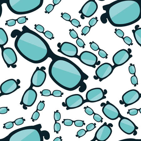 glasses seamless patternのイラスト素材