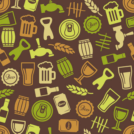 beer seamless patternのイラスト素材