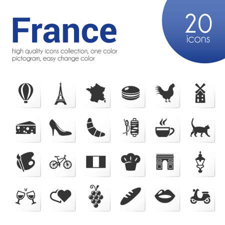 france iconsのイラスト素材